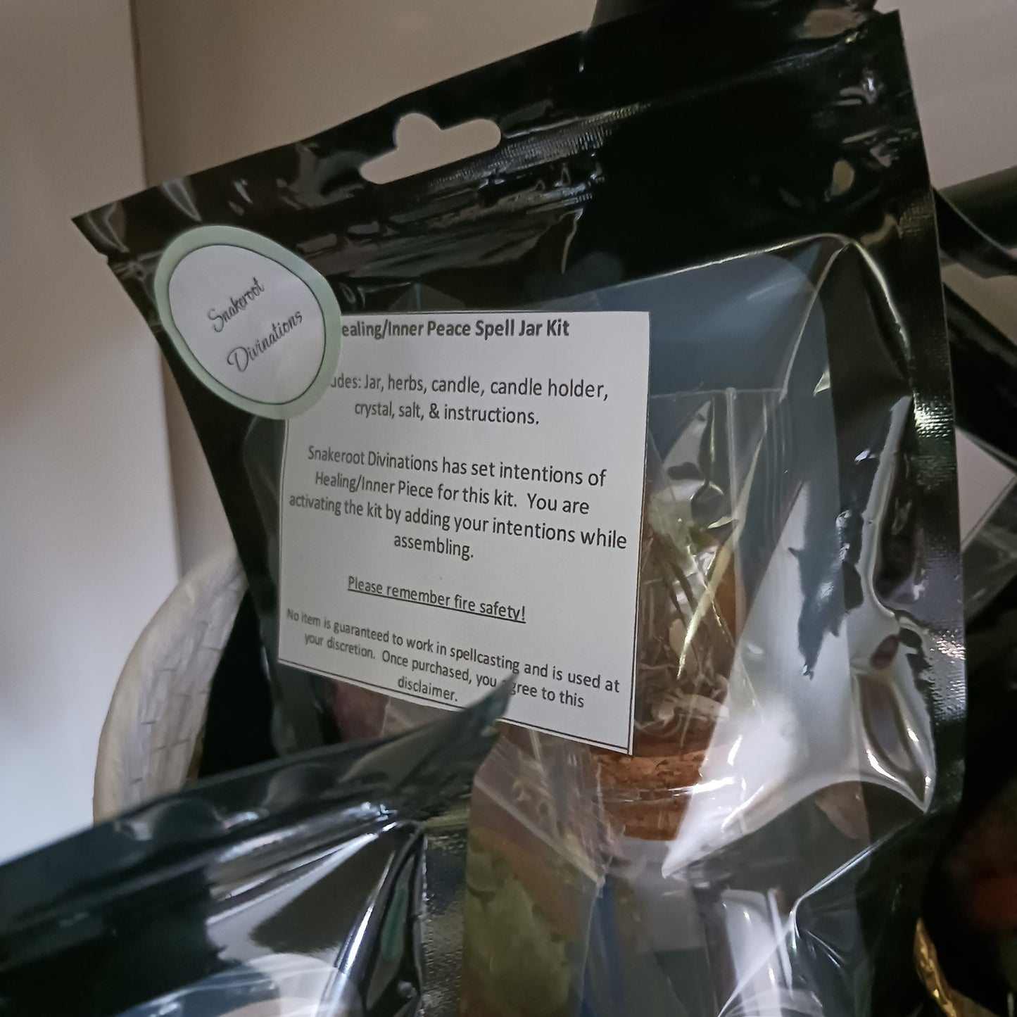 Healing/Inner Peace Spell Jar Kit (Snakeroot Divinations)
