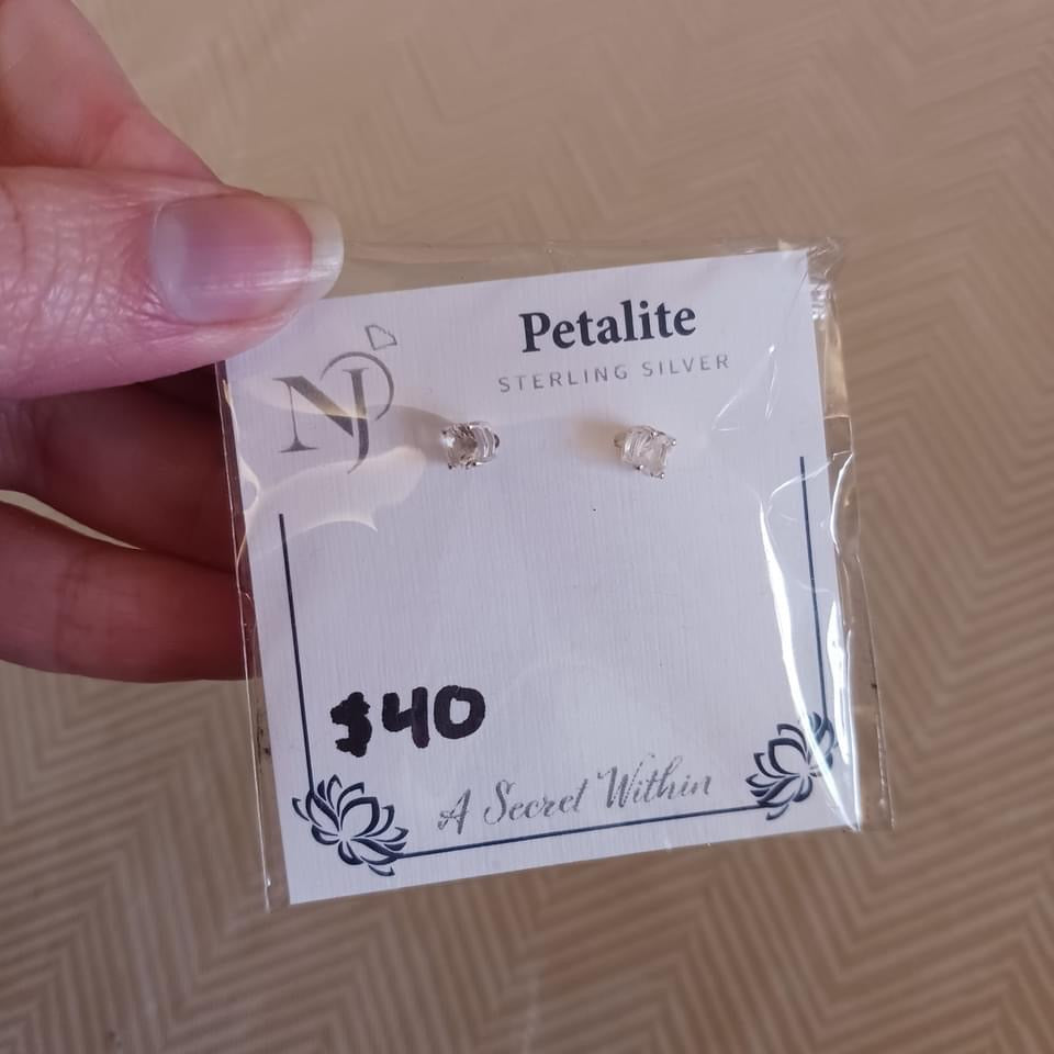 Sterling Silver Petalite Earrings