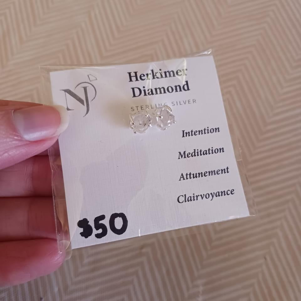 Sterling Silver Herkimer Diamond Earrings