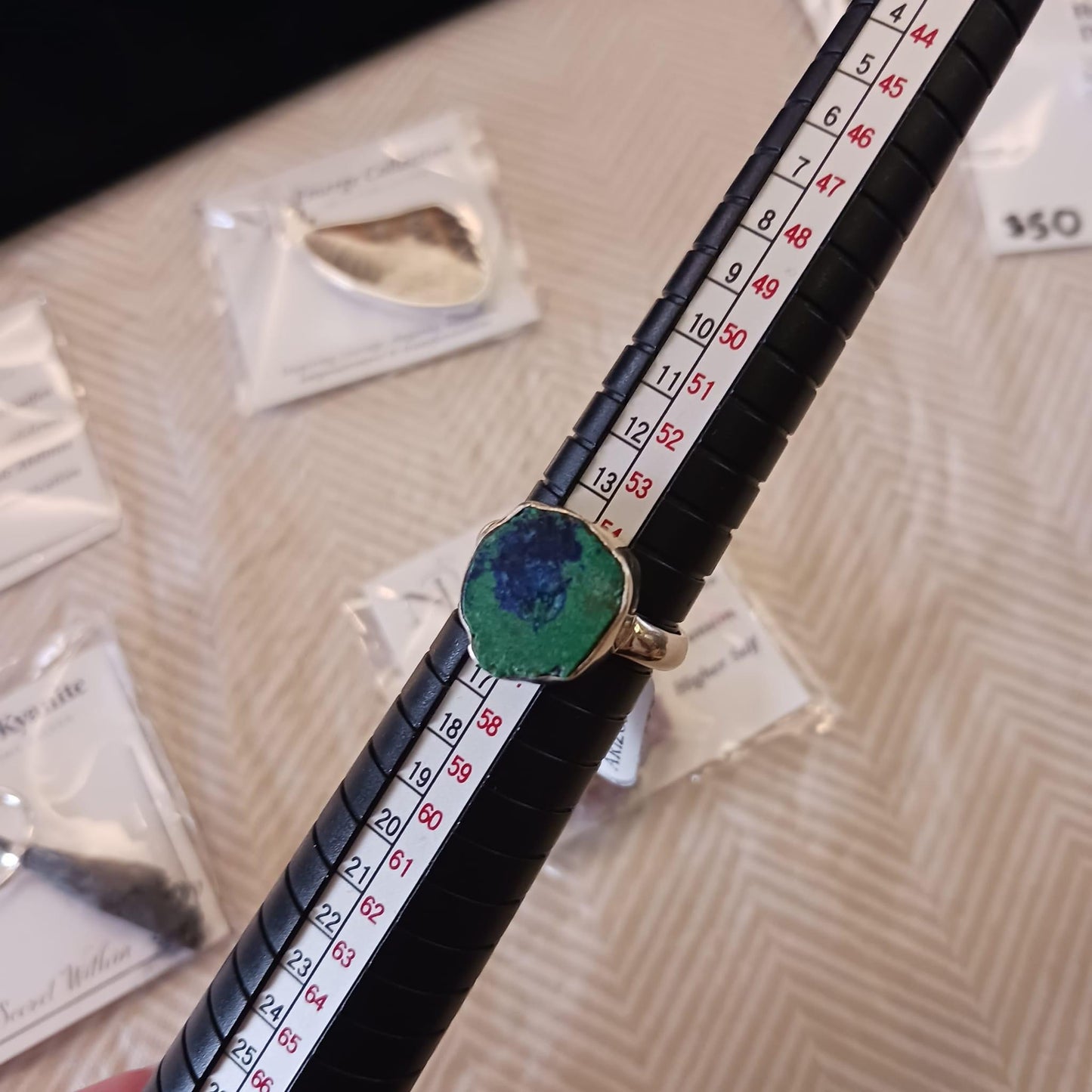 Blueberry Azurite Sterling Silver Ring