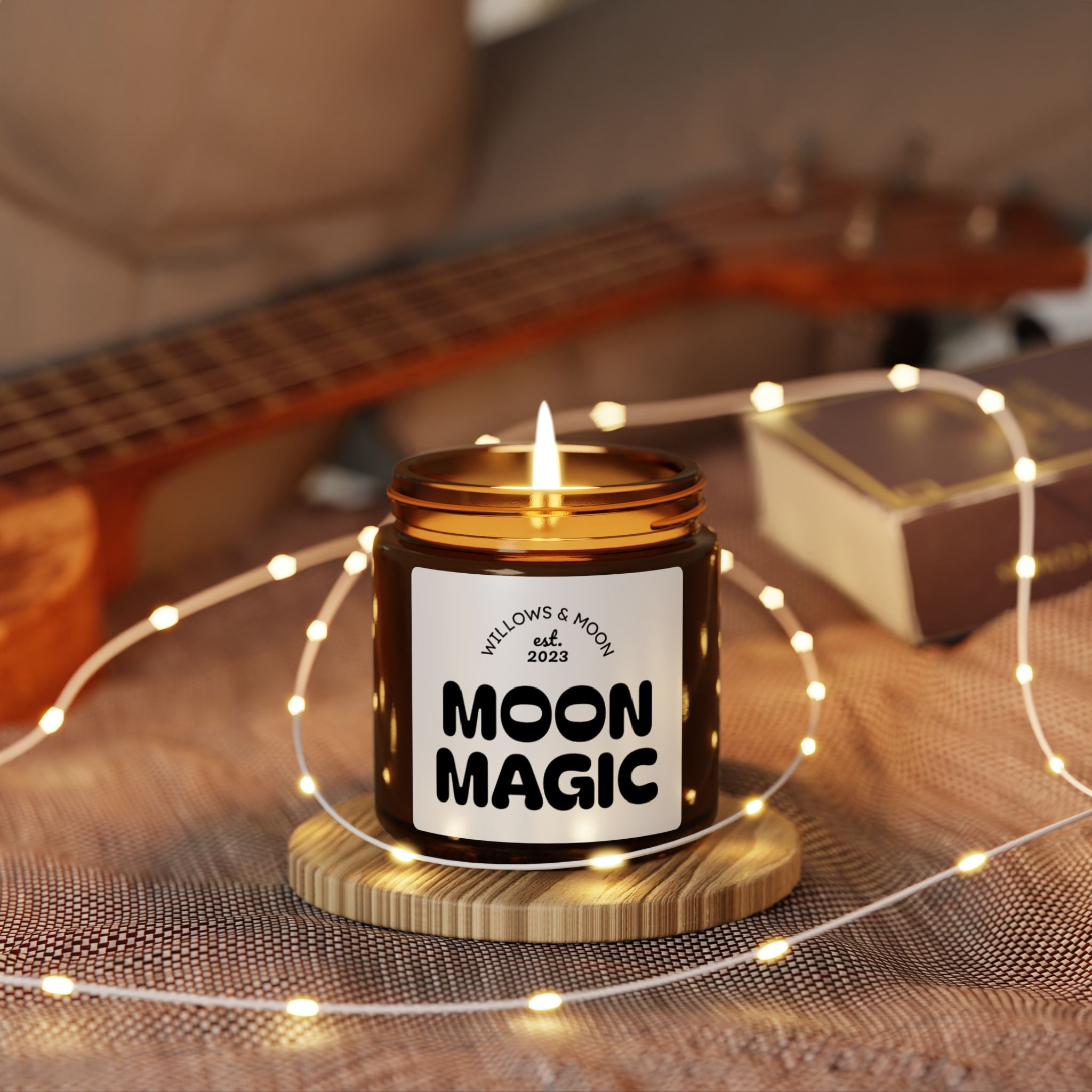 Moon Magic Soy Candle — Scented Amber Jar (Multi-Size)