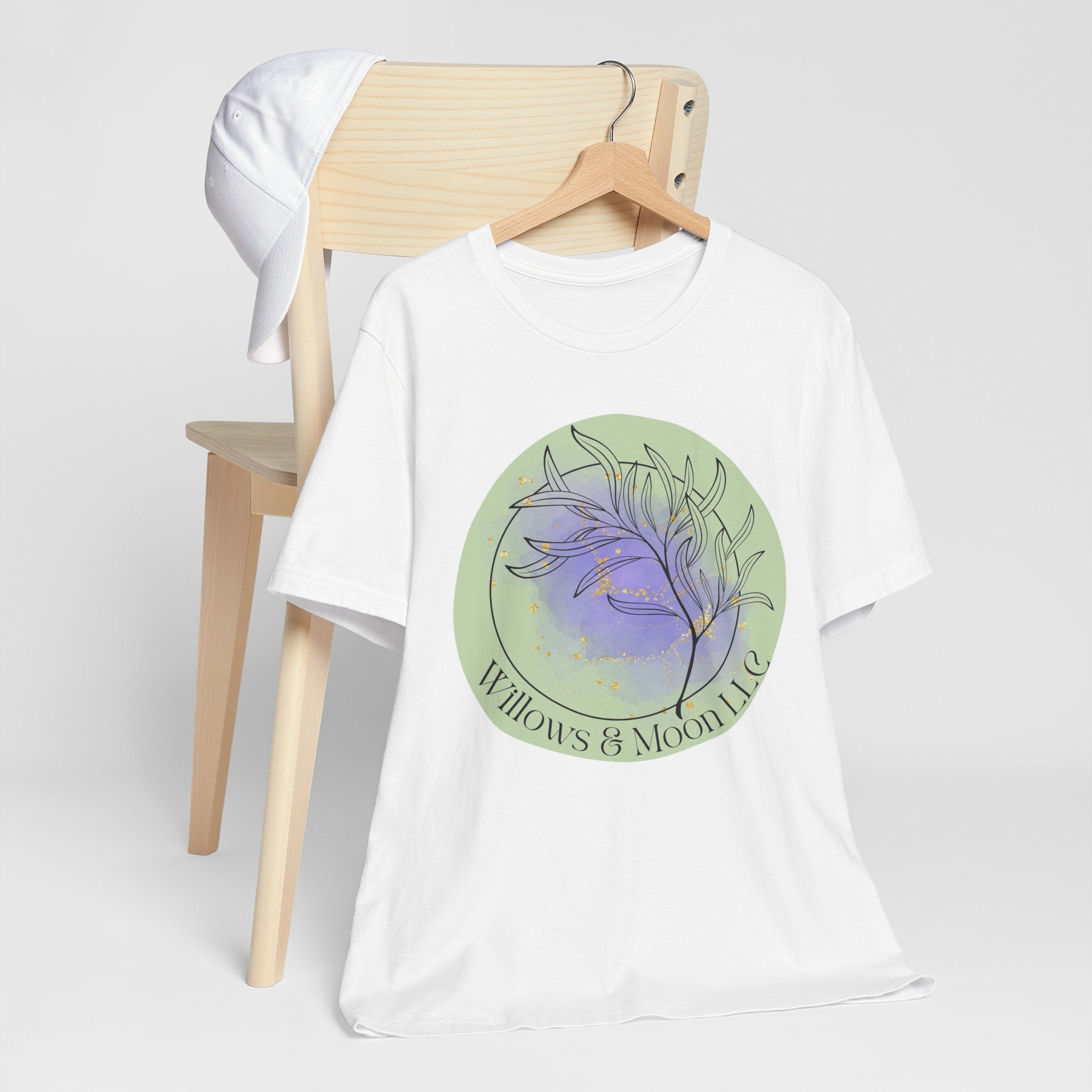 Willow & Moon Logo Tee — Botanical Moon Graphic T-Shirt