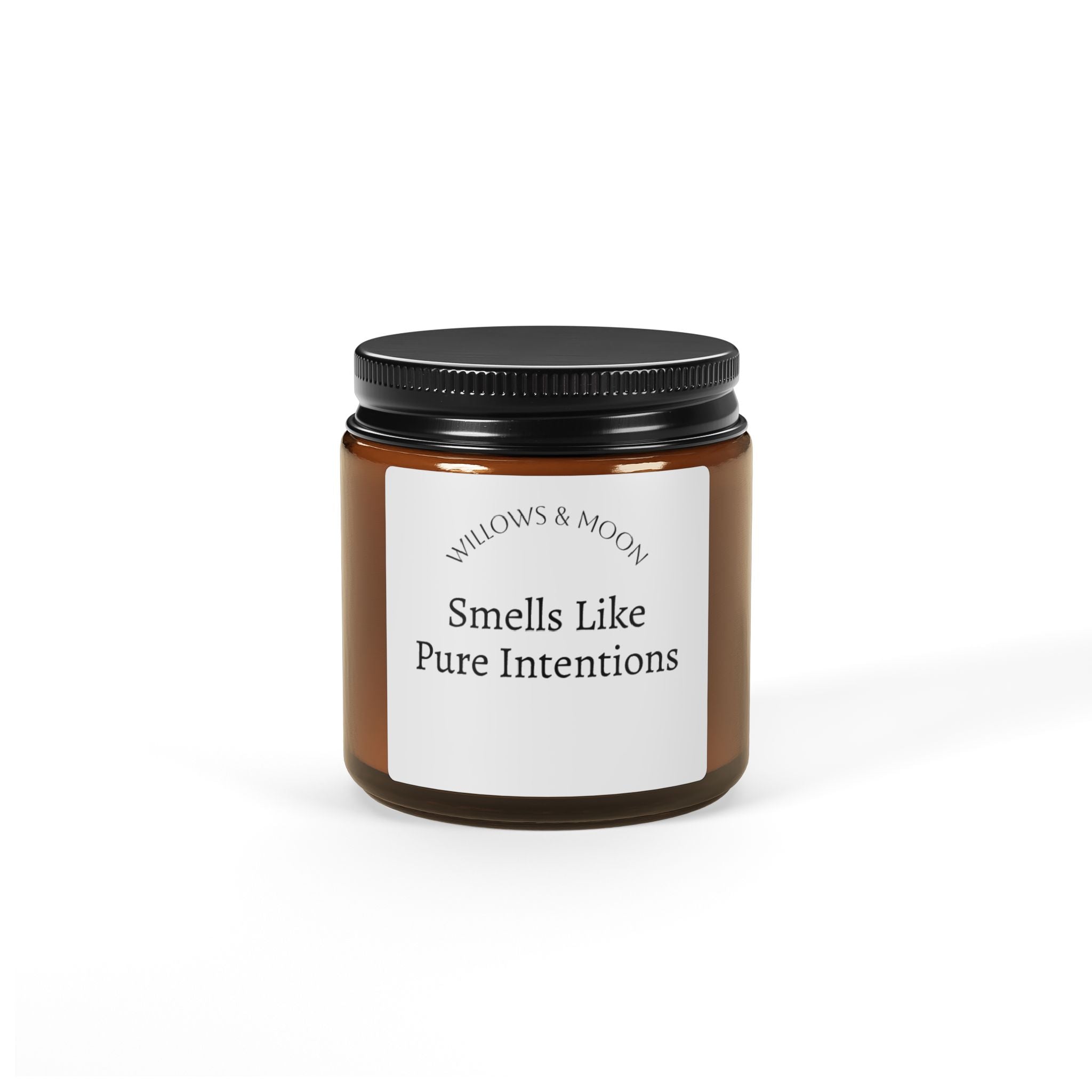 Soy Candle — "Smells Like Pure Intentions" Amber Jar