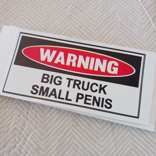 Big Truck Small Penis Decal
