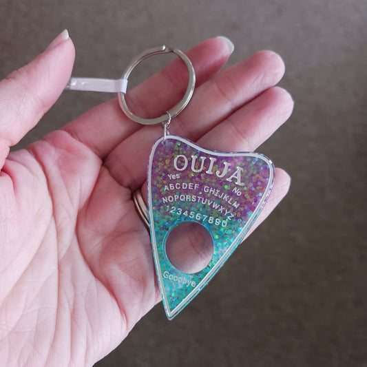 Glitter Ouija Planchette Keychain