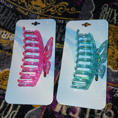 Jumbo Iridescent Butterfly Claw Clip