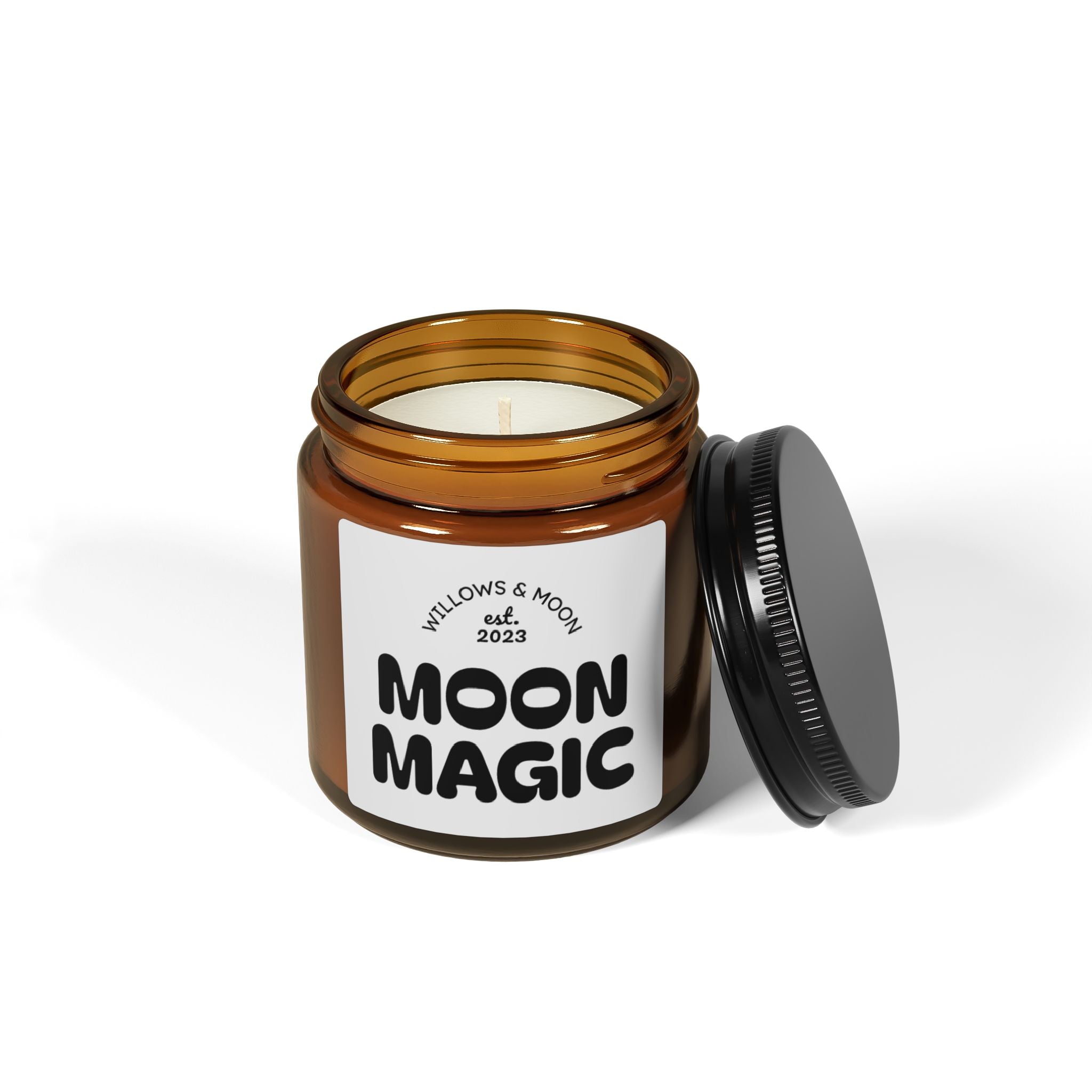 Moon Magic Soy Candle — Scented Amber Jar (Multi-Size)