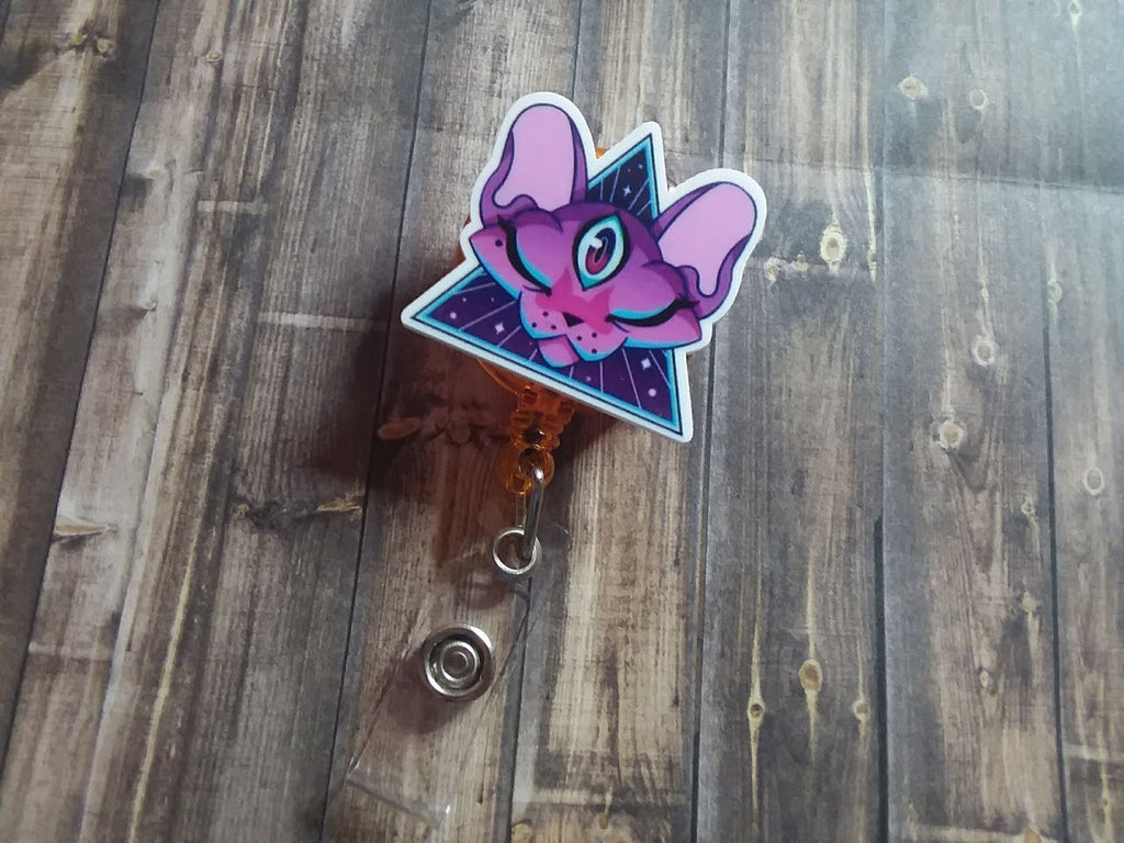 Third Eye Cat Badge Reel