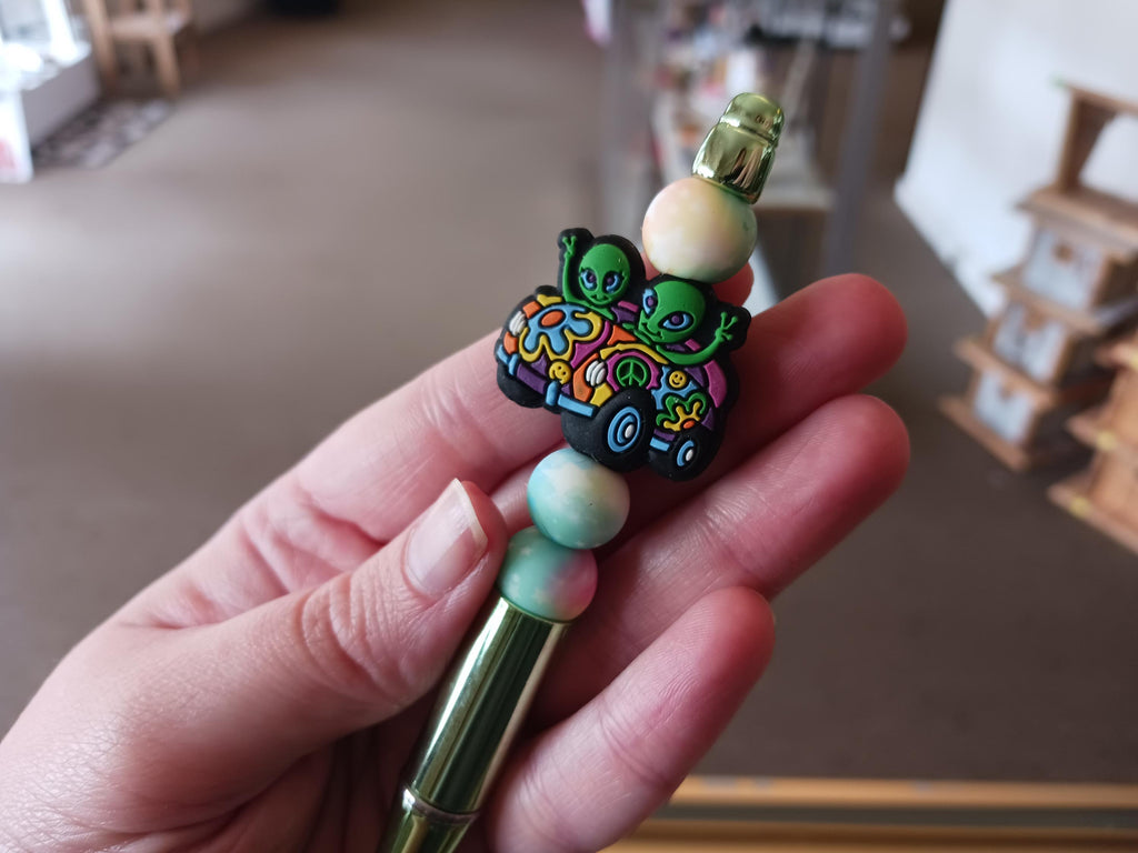 1pc Beaded Alien Ballpoint Pen Black Ink