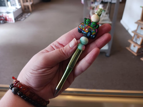 1pc Beaded Alien Ballpoint Pen Black Ink