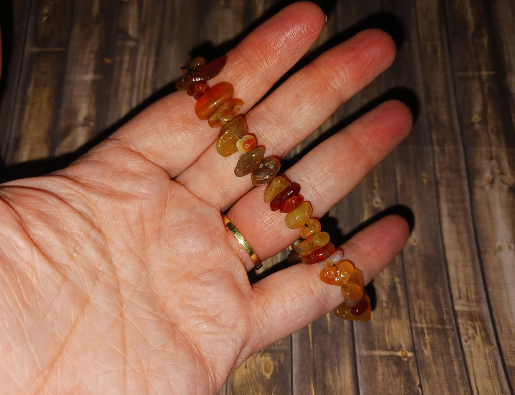 Beaded Carnelian Crystal Bracelet