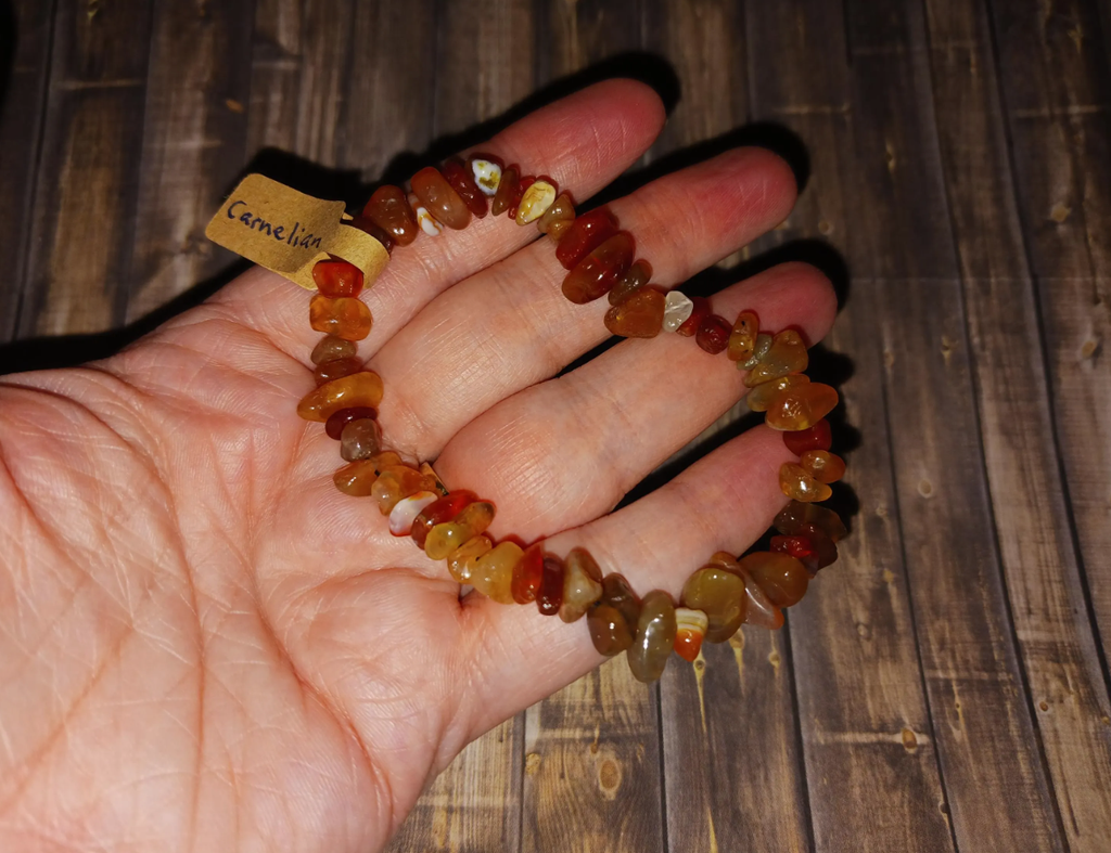 Beaded Carnelian Crystal Bracelet