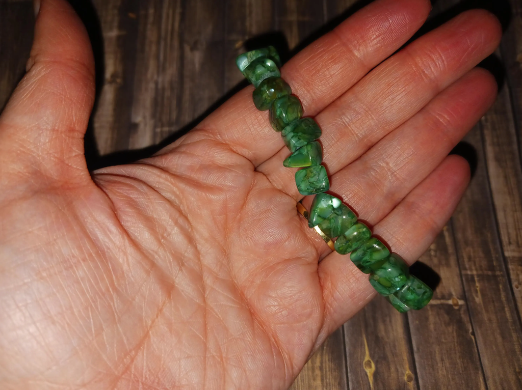 Beaded Green Turquoise Crystal Bracelet