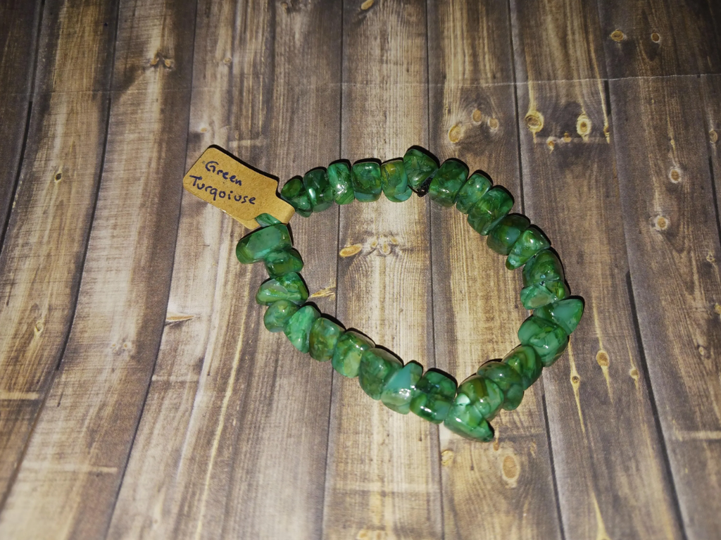 Beaded Green Turquoise Crystal Bracelet