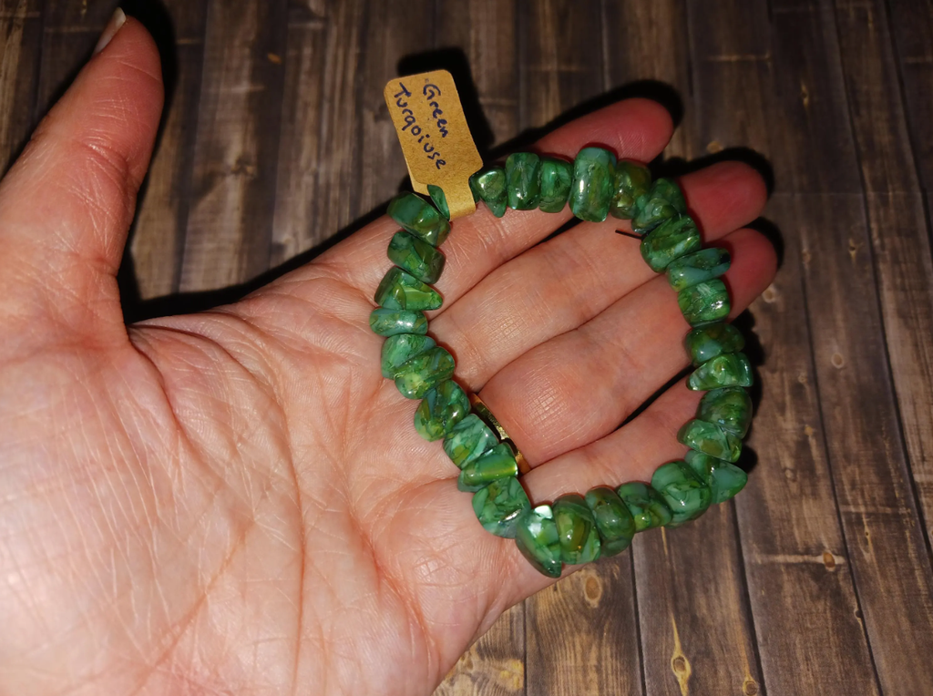 Beaded Green Turquoise Crystal Bracelet