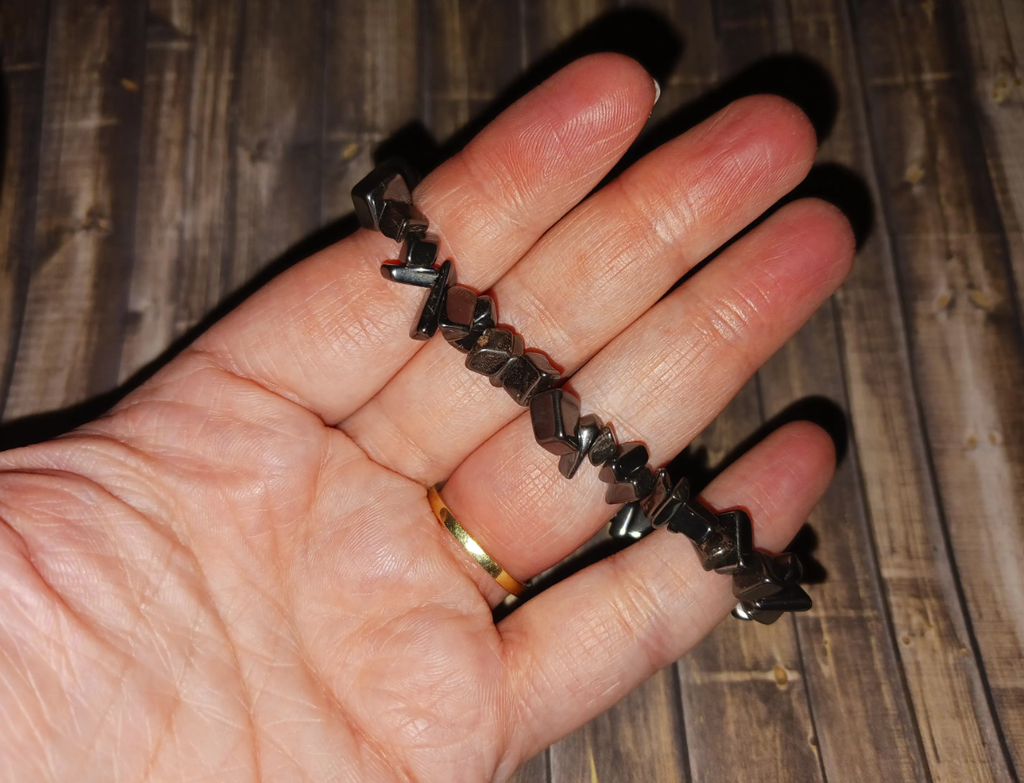 Beaded Hematite Crystal Bracelet