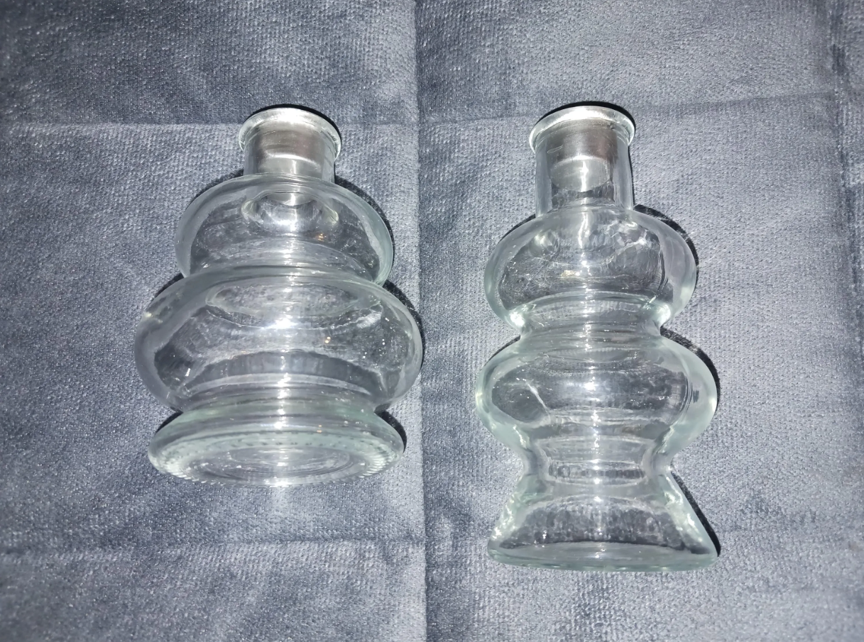 Glass Bubble Design Taper Candle Holder