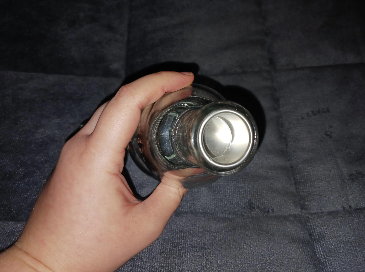 Glass Bubble Design Taper Candle Holder