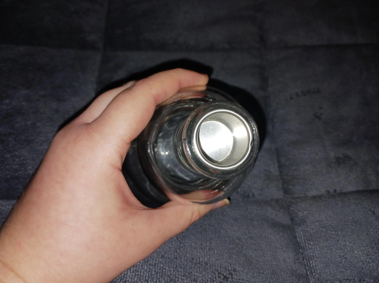 Glass Bubble Design Taper Candle Holder