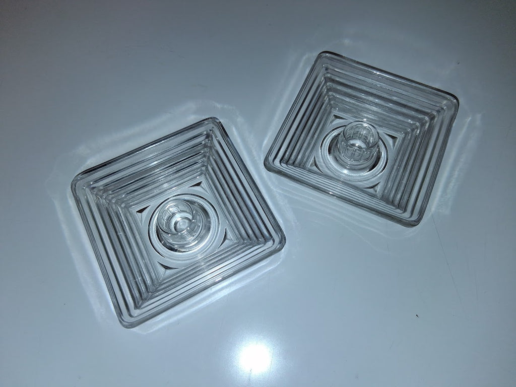 Square Shaped Glass Candle Holders