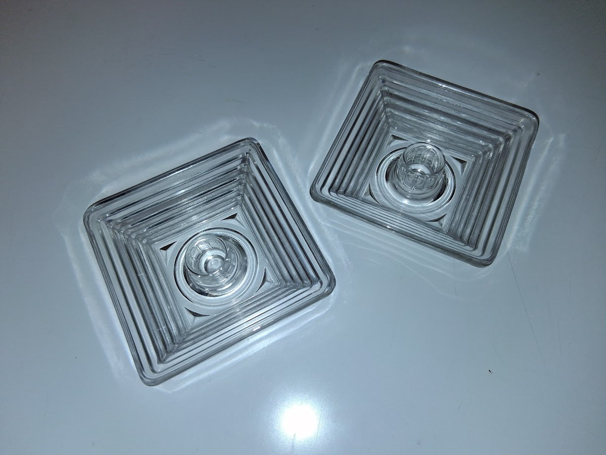 Square Shaped Glass Candle Holders
