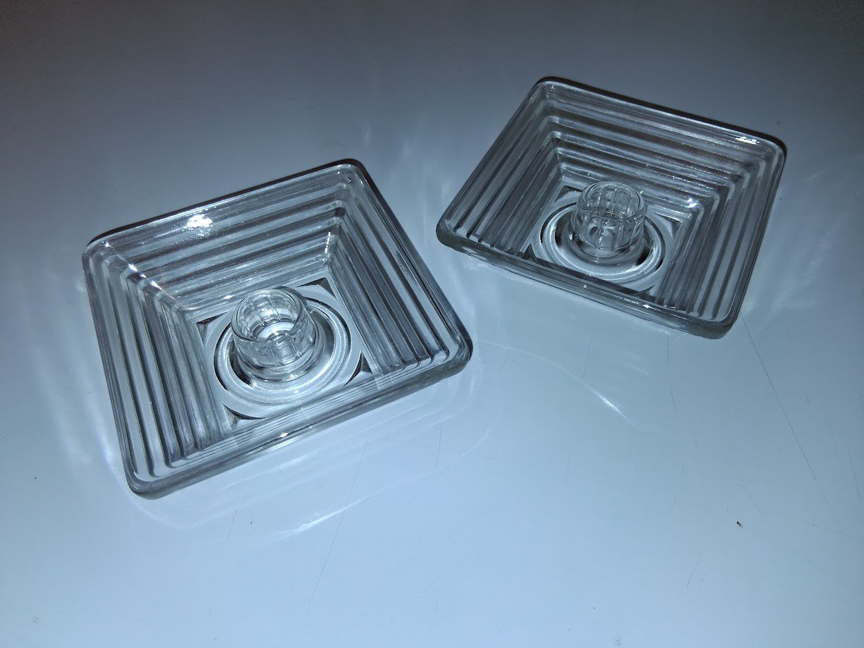 Square Shaped Glass Candle Holders