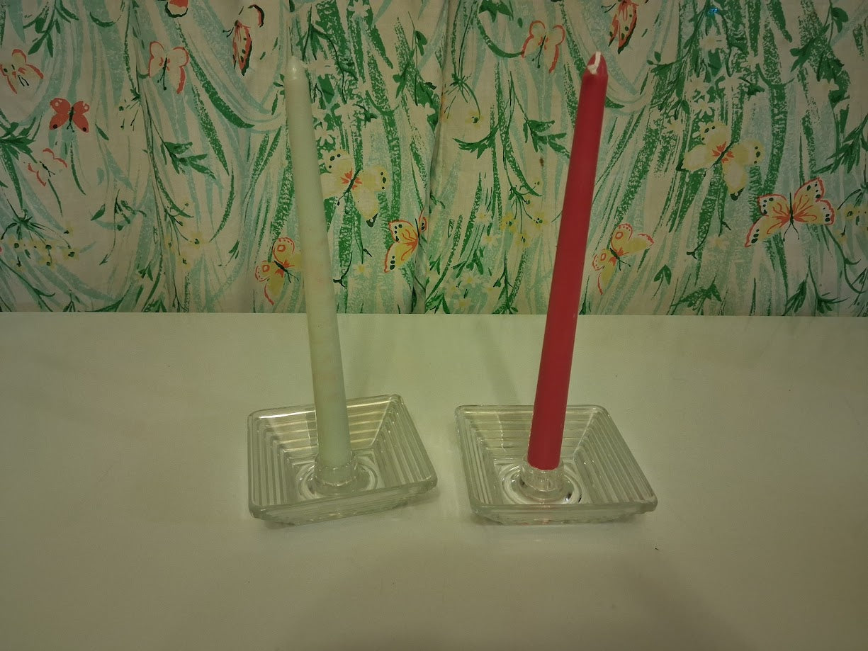 Square Shaped Glass Candle Holders