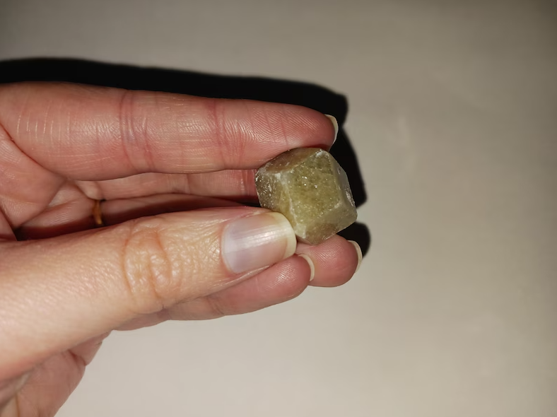 Raw Grossular Green Garnet Crystal, Stone of Prosperity, Grossularite, Andradite