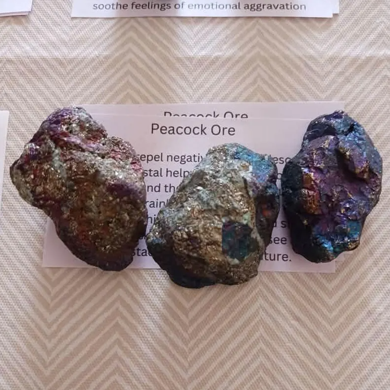 Rough Peacock Ore Crystals - Small to Medium Stones