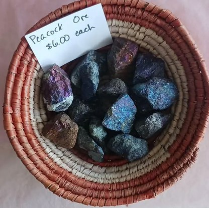 Rough Peacock Ore Crystals - Small to Medium Stones
