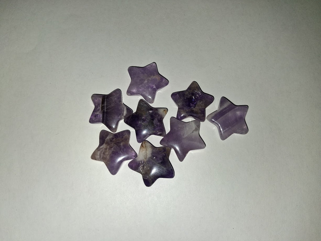 Mini Carved Amethyst Star Crystal