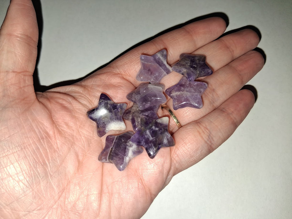 Mini Carved Amethyst Star Crystal