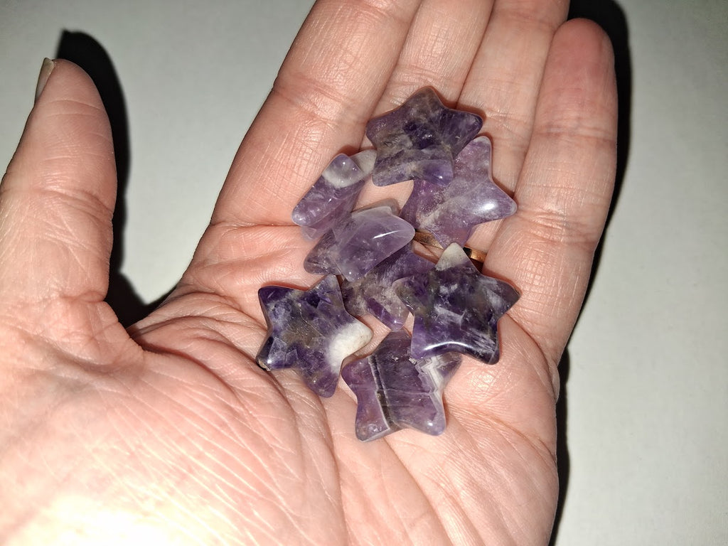 Mini Carved Amethyst Star Crystal