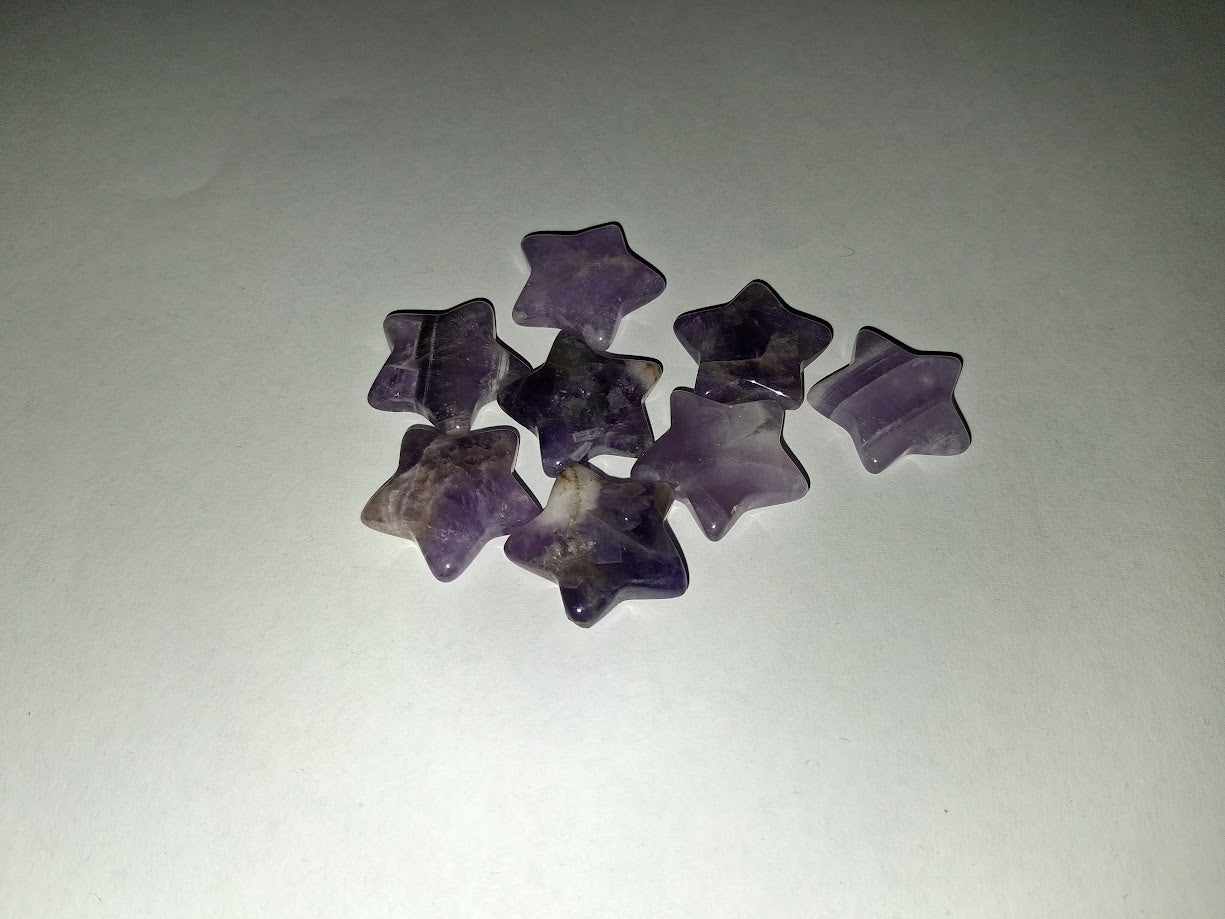 Mini Carved Amethyst Star Crystal