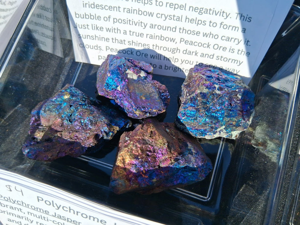 Rough Peacock Ore Crystals - Small to Medium Stones