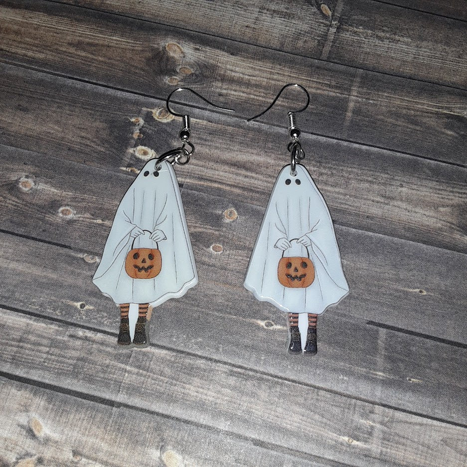 Ghost Trick or Treating Earrings