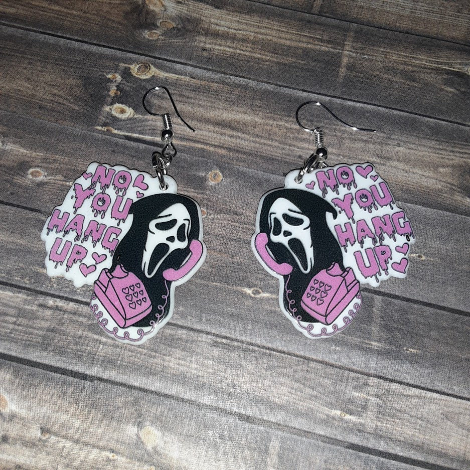 Ghostface 'You Hang Up' Earrings