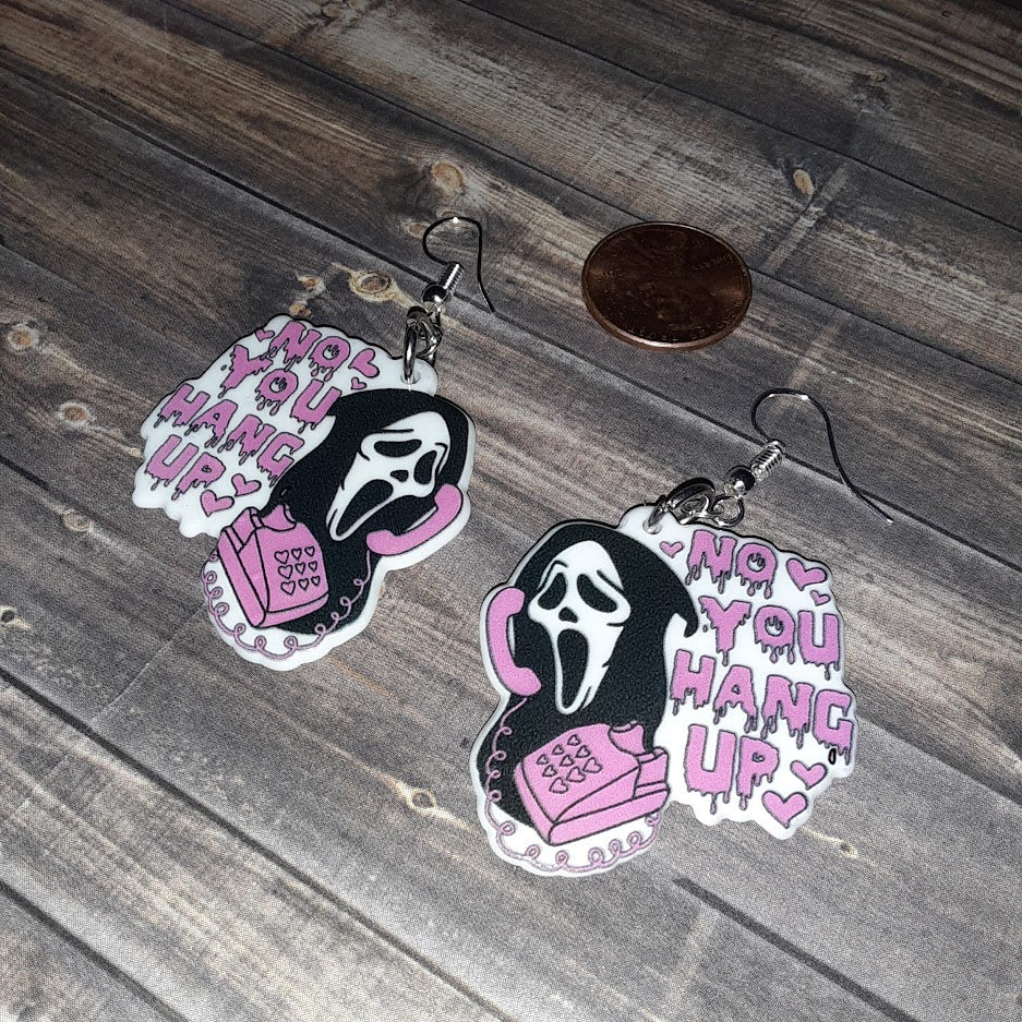 Ghostface 'You Hang Up' Earrings