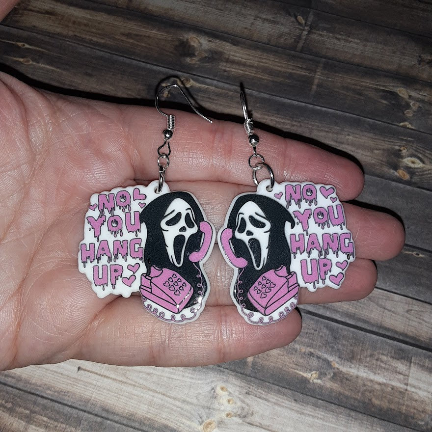 Ghostface 'You Hang Up' Earrings