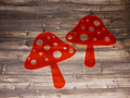 Large Acrylic Mushroom Earrings