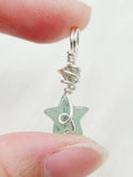Mini Moldavite and Green Aventurine Star Pendant
