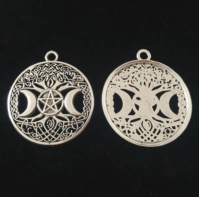 Triple Moon Goddess Charm