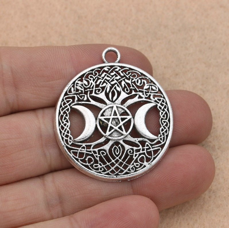 Triple Moon Goddess Charm