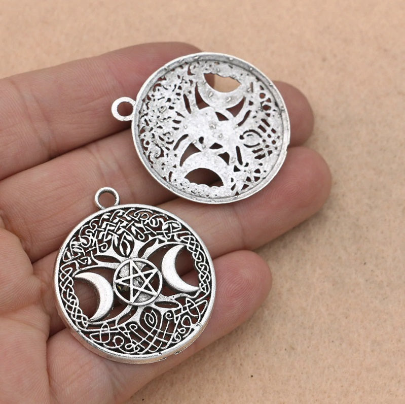 Triple Moon Goddess Charm