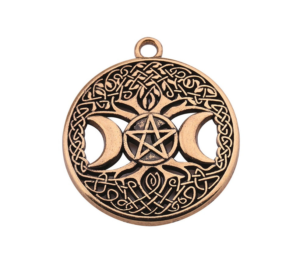 Triple Moon Goddess Charm