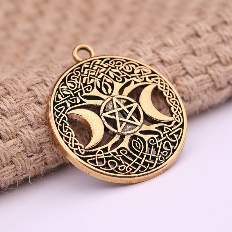 Triple Moon Goddess Charm