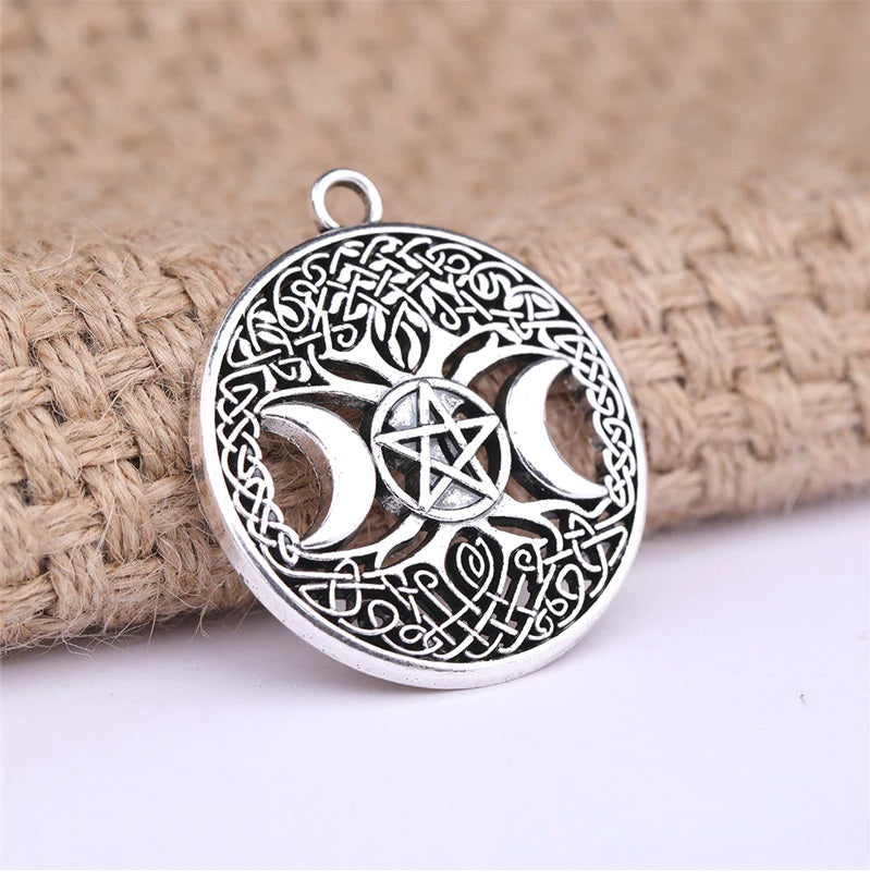 Triple Moon Goddess Charm