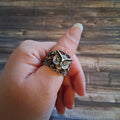 Vintage Metal Owl Ring Size 6