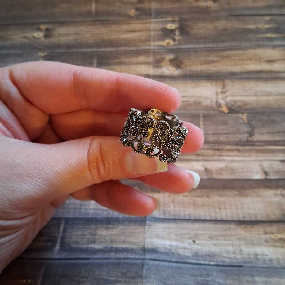 Vintage Metal Owl Ring Size 6
