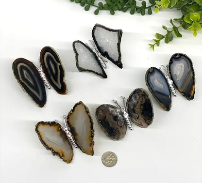 Agate Slice Butterfly